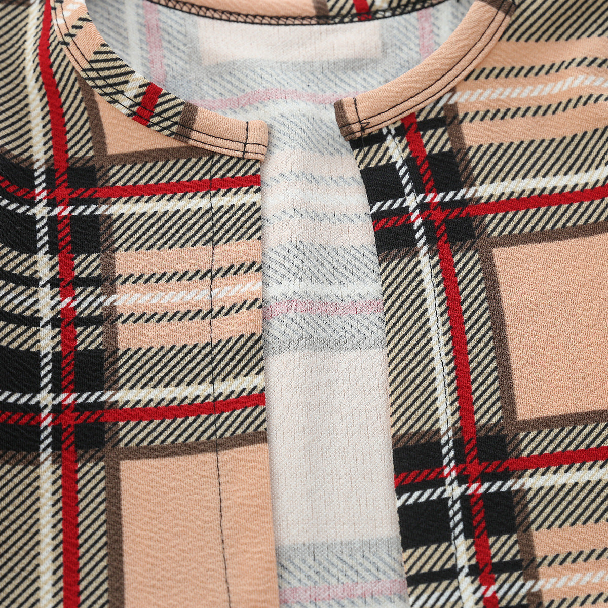 Robe manteau à carreaux deux pièces