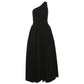 Fashion Women's Wear Waist Slant Shoulder Sleeveless Dress