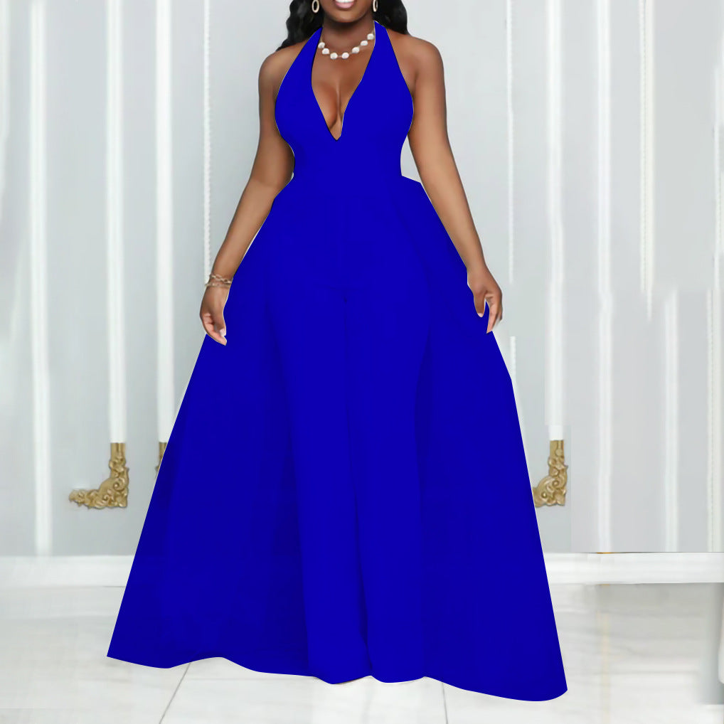 Combinaison européenne et américaine grande taille à coutures en maille