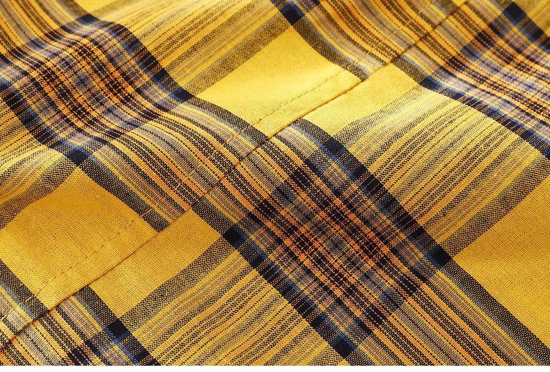 Chemise à carreaux mi-longue ample à manches longues pour femme