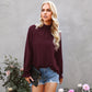 Women's Spring New Chiffon Top Solid Color Loose Pullover Long Sleeve T-shirt
