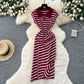 Retro Short-Sleeve Striped Dress For Women