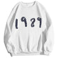 Pull décontracté à manches longues et col rond, style 1989