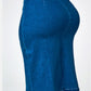 Oversized denim skirt