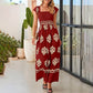 Bohemian Jumpsuit Suspender Pants Vintage Print