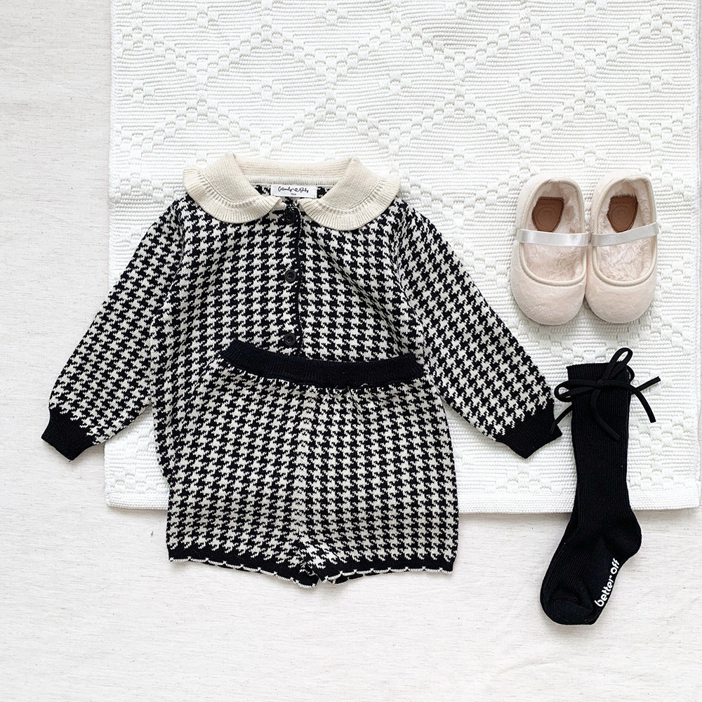 Veste cardigan courte à col lotus pour enfant