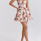 Italian Rose Print Tulle Mini Dress