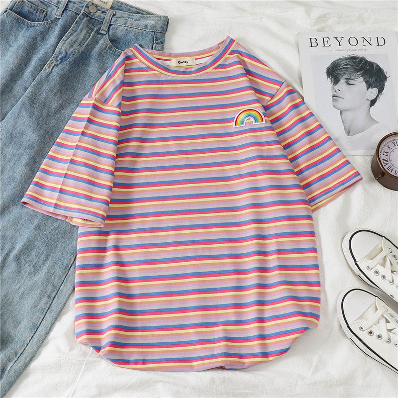 Loose striped top