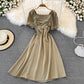 Summer Retro French-style Tangerine First-love Dress Forest-style Skirt