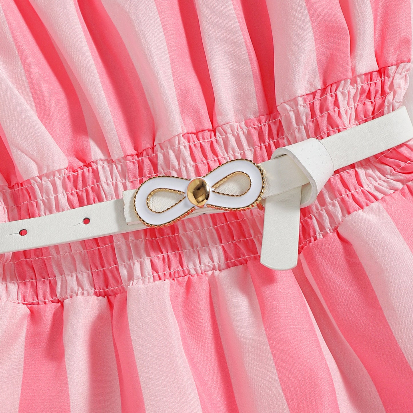 Ceinture porte-jarretelles à imprimé floral tricolore et rayures
