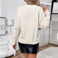 Women's Fashion All-match Love Embroidery V-neck Pullover Sweater