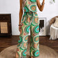 Women's Printed Jumpsuit Sleeveless Straight