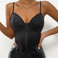 V-neck Wrap Chest Diamond Fishbone Corset