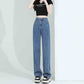 Elastic Waist Lyocell Jeans Women