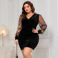 Hip Embroidery Design V-neck Dress Women