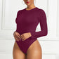 Bodysuit Women's Solid Color Long-sleeved Round Neck Bottoming Shirt Top