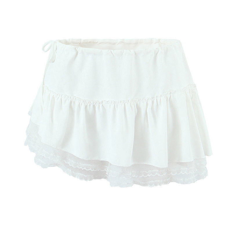 European And American Style French Elegant Style Fashion Casual V-neck Backless Lace Up Halterneck Vest Short Skirt