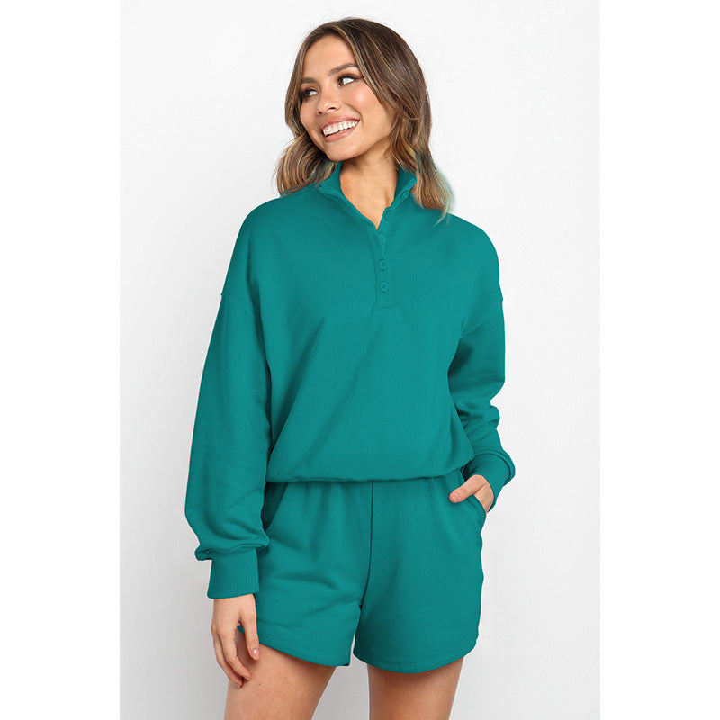Combinaison de sport ample de couleur unie pour femmes, tenue de yoga