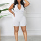 Women's Casual Sleeveless Candy Multi-color Zipper Jumpsuit