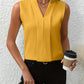 Solid Color V-neck Fashionable All-match Shirt