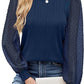Women's Round Neck Chiffon Puff Sleeve Fashion