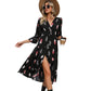 Robe à manches longues à imprimé floral