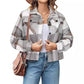 Women's Fashion Short Plaid Jacket
