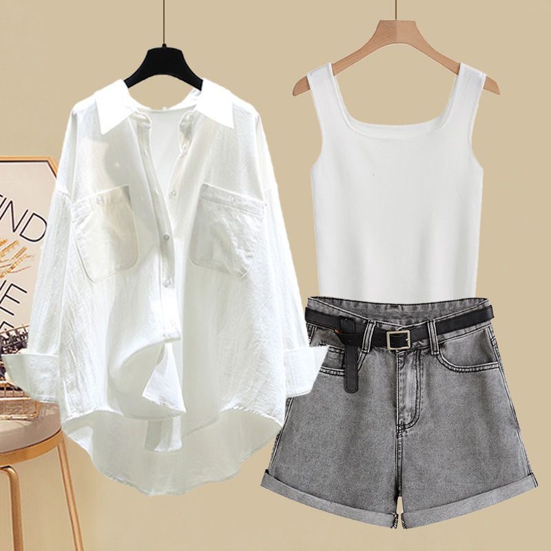 Ensemble trois pièces chemise et short style tempérament de Fried Street