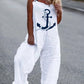 Color Matching Halloween Pattern Sleeveless Casual Jumpsuit