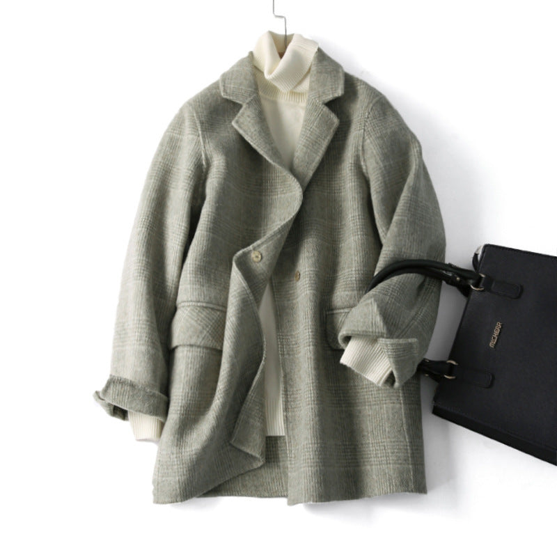 Hand-sewn Double-sided Wool Velvet Coat Ladies Suit