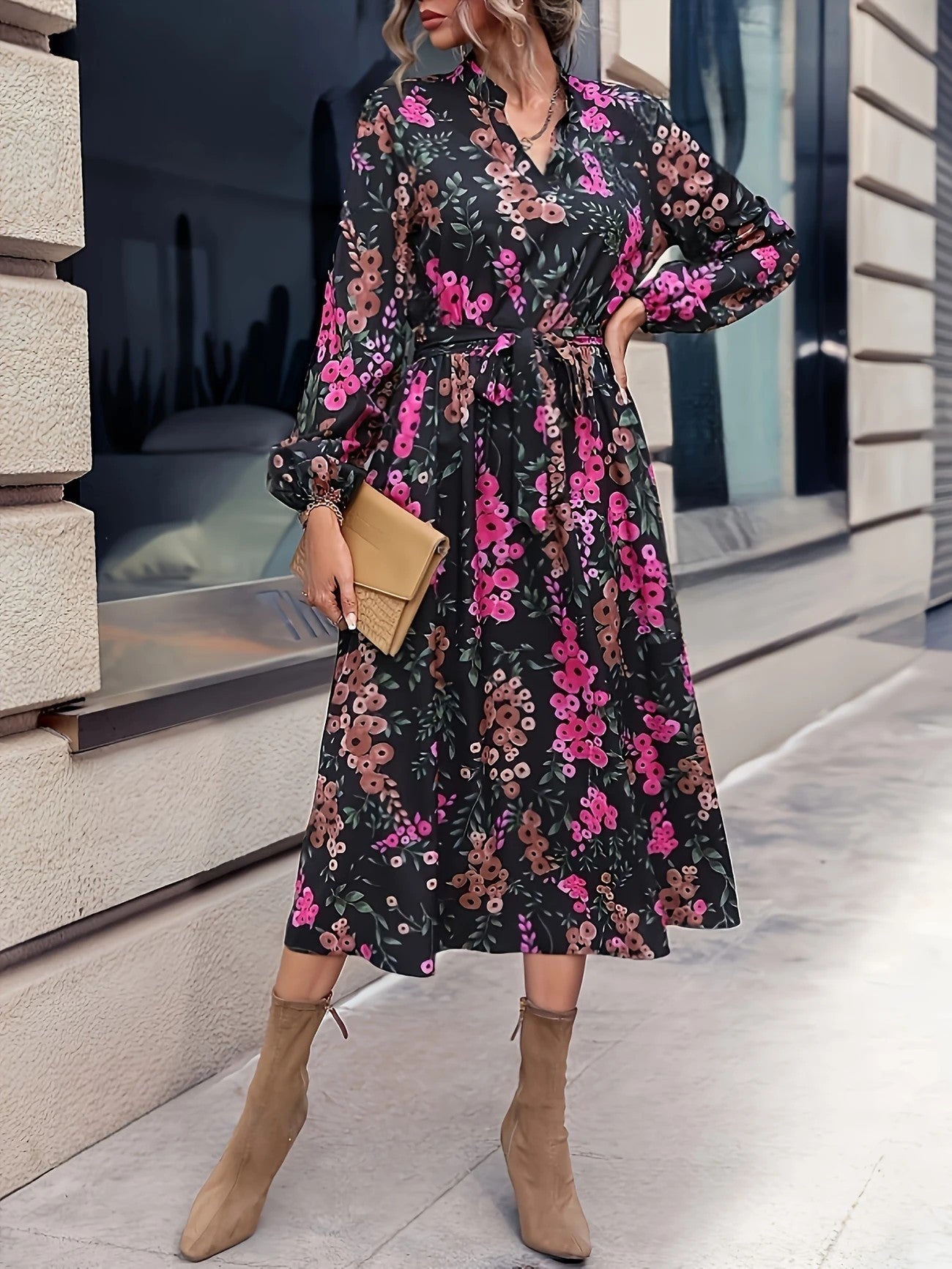 Polyester Fiber Women's Dress