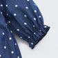 Little Polka Dot Blue Cute Fashionable Princess Dress