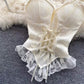 Lace Cross-Tie Slim Fit Irregular Camisole Top