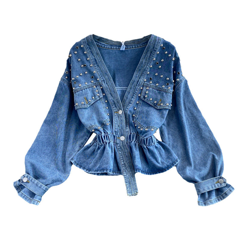 Women's Fashionable All-matching Loose Denim Jacket Top