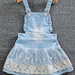 Girls' Summer Denim Strap Dress