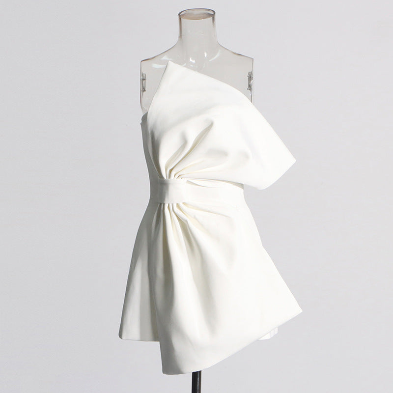 Robe tube asymétrique tendance pour femme