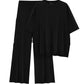 Casual Short Sleeve Pullover Top Wide Leg Pants Casual Suit