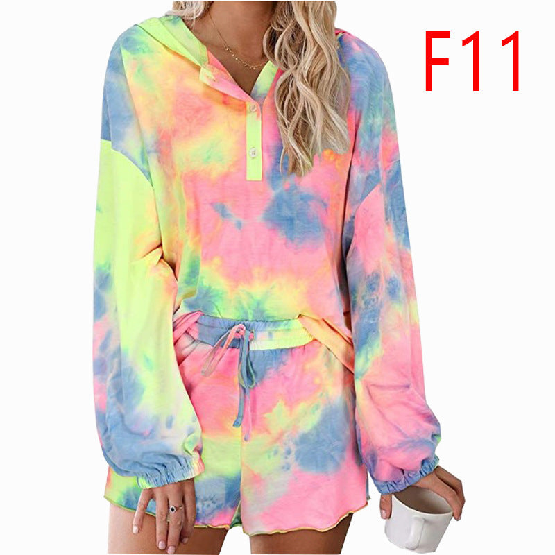 Breathable Long-sleeved Fungus Edge Home Clothes Two-piece Suit