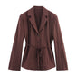 Thin Belt Suit Jacket Strap Mini Culottes