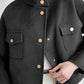 Stand Collar Design Women Loose Autumn And Winter Woolen Coat