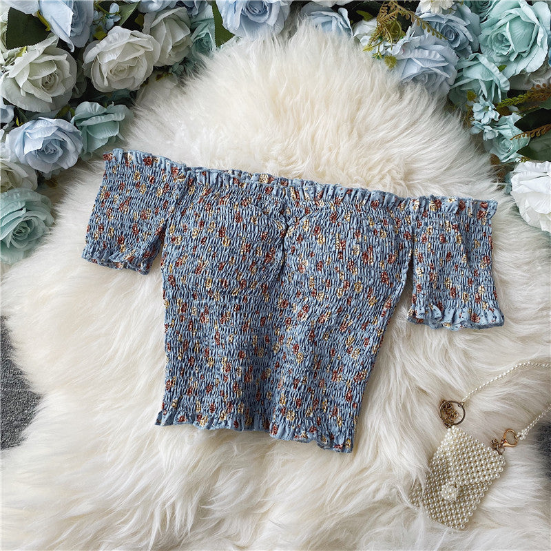 Floral Chiffon Shirt Short-sleeved Summer Western Style