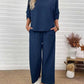 Women's Casual Top Wide Leg Pants Set