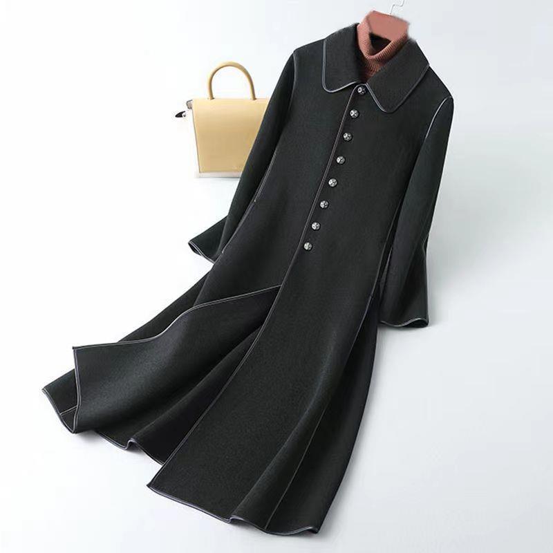 Manteau long en dessous du genou pour femme