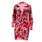 Robe à manches longues et imprimé à revers pour femme