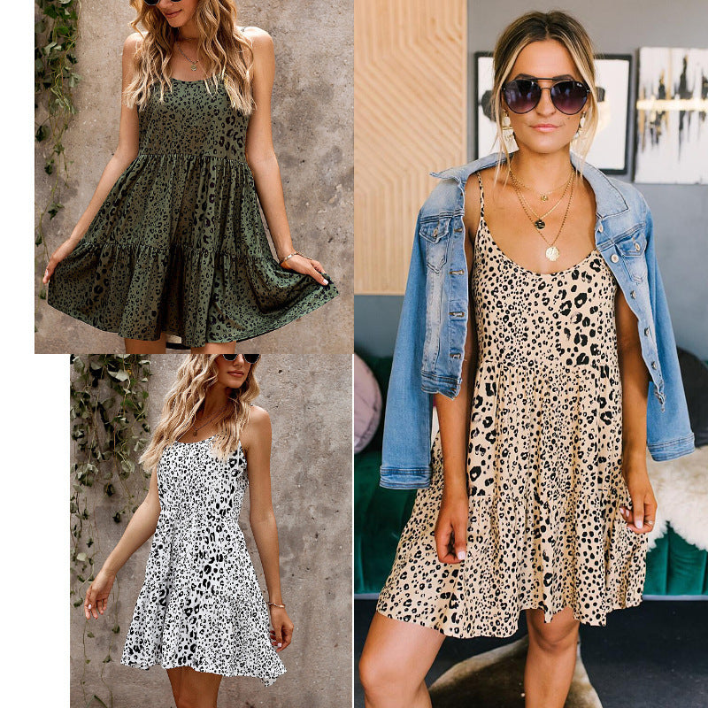 Polka Dot Slim Fit A- Line Slip Dress