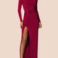 Women's Round-neck High-slit Sheath Dress