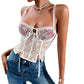 Lace Stitching Tied Steel Ring Fishbone Small Sling