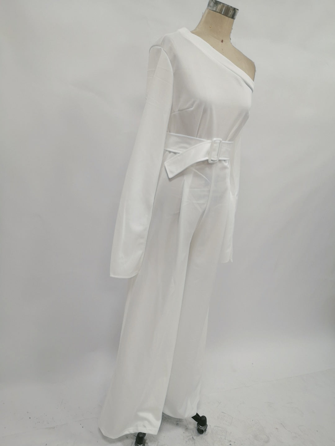 New Style Long-sleeved Jumpsuit Slim Casual Wide-leg Pants