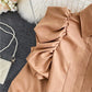 Elegant Retro  Style Puff Sleeve Top