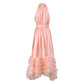 Robe mi-longue moulante à la taille, style français